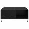 vidaXL Table basse Chêne noir 80 x 80 x 36,5 cm Bois d'ingénierie