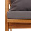 vidaXL Banc de jardin avec coussin Marron Bois d'acacia massif