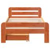 vidaXL Cadre de lit sans matelas cire marron 75x190 cm bois pin massif