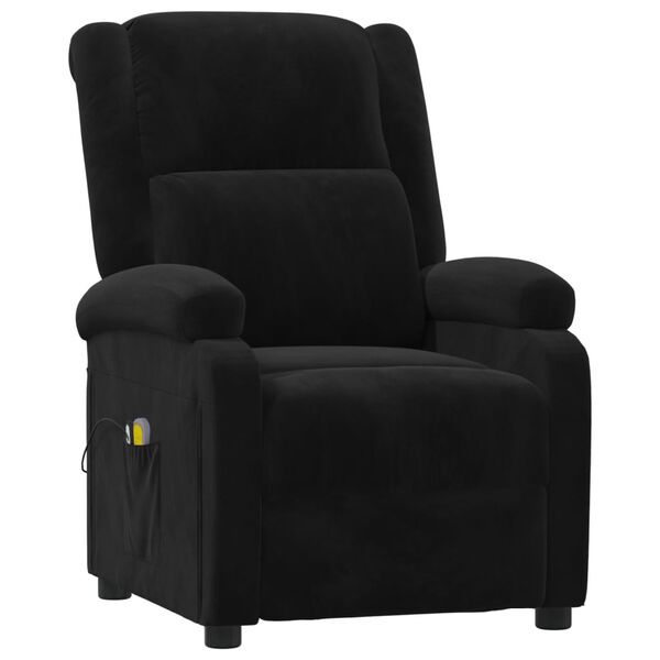 vidaXL Fauteuil électrique de massage Noir Velours