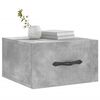 vidaXL Table de chevet murale gris béton 35x35x20 cm