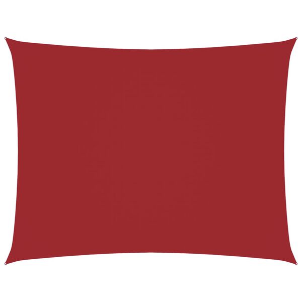 vidaXL Voile de parasol tissu oxford rectangulaire 3,5x4,5 m rouge