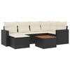 vidaXL Salon de jardin 7 pcs avec coussins noir r&eacute;sine tress&eacute;e