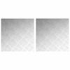 vidaXL Nez de marche 2 pc 50 x 50 cm Argent&eacute; Aluminium Carr&eacute;
