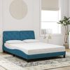 vidaXL Cadre de lit sans matelas bleu 120x200 cm velours