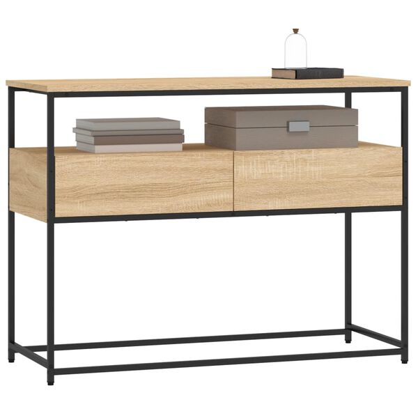 vidaXL Table console ch&ecirc;ne sonoma 100x40x75 cm bois d'ing&eacute;nierie