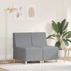 vidaXL Unit&eacute; de Sofa Modulaire Sans Accoudoirs 2 pcs Gris clair