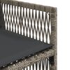 vidaXL Ensemble &agrave; manger de jardin coussins 13 pcs gris r&eacute;sine tress&eacute;e