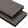 vidaXL Planche de terrasse 4 pcs Marron fonc&eacute; WPC