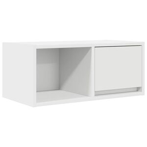 vidaXL Meuble TV blanc 60x31x25,5 cm bois d'ing&eacute;nierie