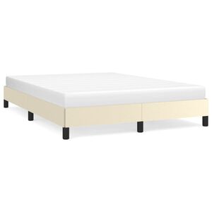 vidaXL Cadre de lit sans matelas cr&egrave;me 140x190 cm similicuir