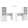 vidaXL Bureau avec tiroir 2 pcs Blanc