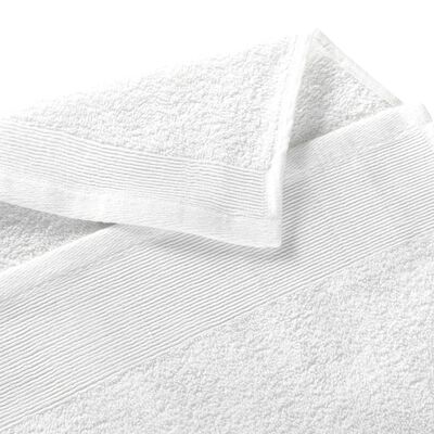 vidaXL Serviettes de bain 25 pcs Coton 350 g/m² 100x150 cm Blanc