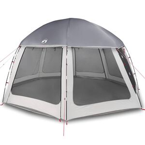 vidaXL Tente piscine toit amovible parois maille gris 510x510 cm