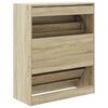 vidaXL Armoire &agrave; chaussures ch&ecirc;ne sonoma 80x34x96,5 cm bois ing&eacute;nierie
