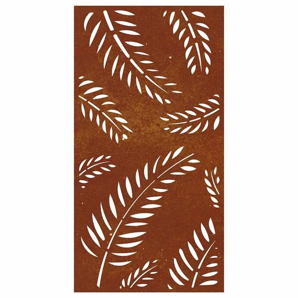 vidaXL D&eacute;coration murale jardin 105x55 cm acier corten design feuille