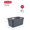 Curver Panier &agrave; linge Style 45 L Anthracite