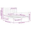 vidaXL Cadre de lit sans matelas bois de pin massif
