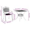 vidaXL Ensemble de tables de jardin 5 pcs Noir Aluminium coul&eacute;