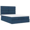 VidaXL Cadre de lit ottoman avec matelas bleu 140x200 cm tissu
