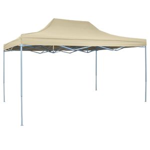 vidaXL Tente pliable 3 x 4,5 m Blanc cr&egrave;me