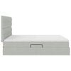 vidaXL Lit de Rangement avec matelas Gris clair 180 x 200 cm Velours