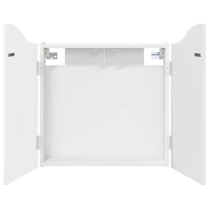 vidaXL Cabinet pour cible Blanc 56 x 12 x 63 cm Bois d'ing&eacute;nierie