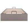vidaXL Cadre de lit ottoman sans matelas taupe 90x200 cm tissu
