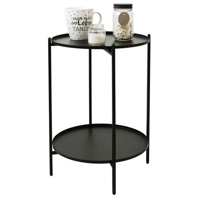 H&S Collection Table d'appoint Métal 50,5 cm Noir