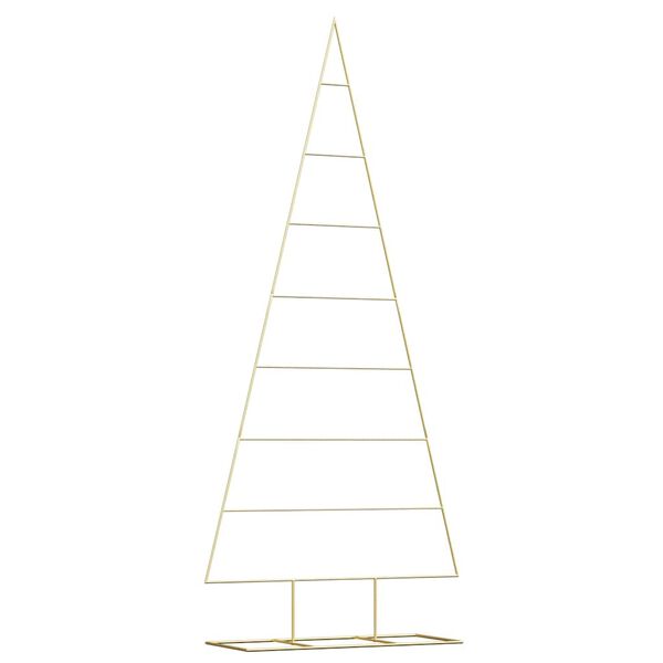 vidaXL Arbre de Noël en métal Doré 210 cm Acier peint par poudre