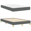 vidaXL Lit &agrave; ressorts avec matelas Gris fonc&eacute; 120 x 200 cm tissu