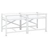 vidaXL Double socle pour machine &agrave; laver &eacute;tag&egrave;res coulissantes blanc