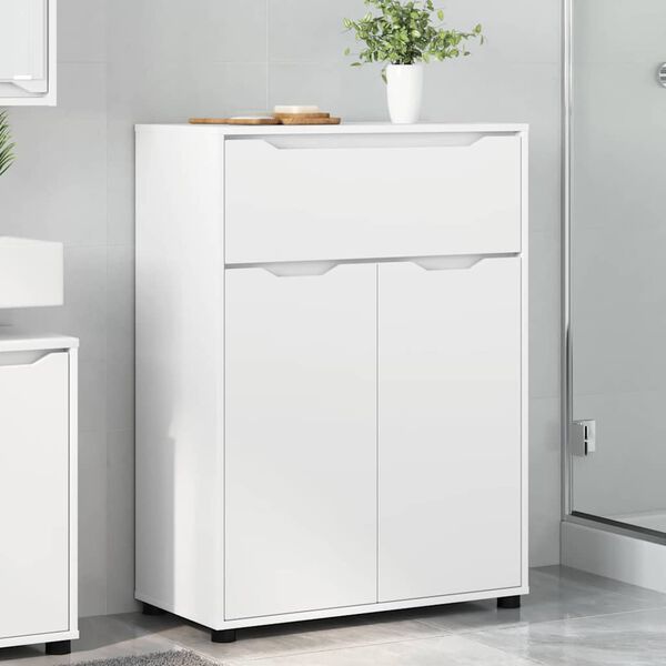 vidaXL Cabinet de salle de bain avec tiroir Blanc 72,5 x 36,5 x 100 cm