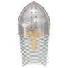 vidaXL Casque de chevalier crois&eacute; antique pour GN Argent&eacute; Acier
