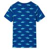 T-shirt pour enfants bleu fonc&eacute; 128