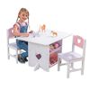 KidKraft Ensemble de table et 2 chaises avec motif de cœur