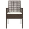 vidaXL Chaise de jardin 2 pcs Marron 53 x 60 x 85cm polyrotin