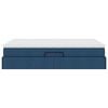 vidaXL Lit avec rangement et matelas Bleu 140 x 200 cm Polyester