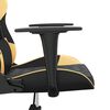 vidaXL Chaise de jeu Noir et dor&eacute; Similicuir
