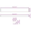 vidaXL Appui de fen&ecirc;tre Blanc 80 x 15 x 4,5 cm PVC