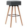 vidaXL Chaises de bar lot de 2 gris clair tissu
