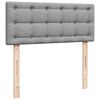 vidaXL Sommier &agrave; lattes de lit et matelas gris clair 120x190 cm tissu