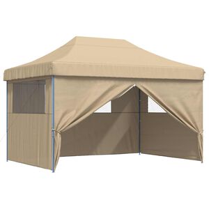 vidaXL Tente de f&ecirc;te Beige 279 x 410 x 315 cm Tissu Oxford