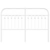 vidaXL T&ecirc;te de lit de remplacement m&eacute;tal blanc 135 cm