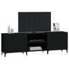 vidaXL Meuble TV noir 150x30x50 cm bois d'ing&eacute;nierie