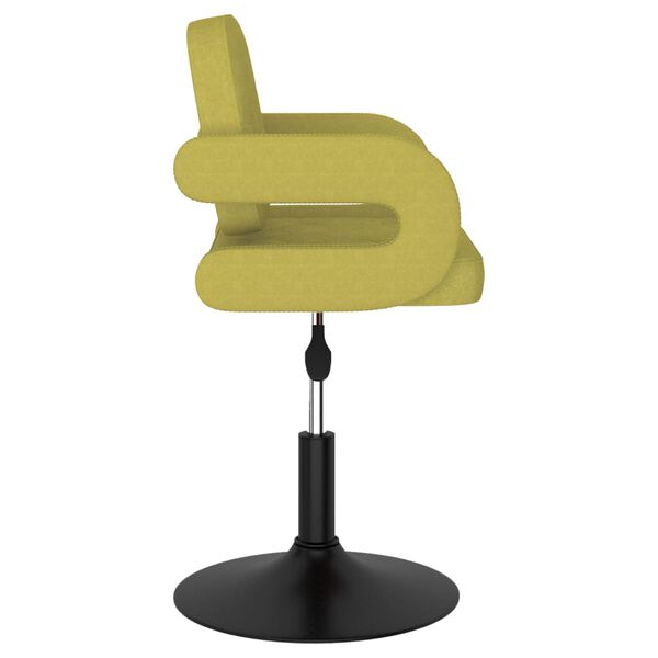 vidaXL Chaise pivotante &agrave; manger Vert Tissu