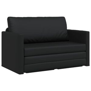 vidaXL Canap&eacute;-Lit 110cm Noir Simili cuir
