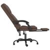 vidaXL Fauteuil de massage inclinable de bureau Marron Similicuir
