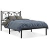 vidaXL Cadre de lit métal sans matelas avec tête de lit noir 107x203cm