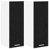 vidaXL Armoire suspendue 2 pcs Ch&ecirc;ne noir et Blanc 30 x 31 x 80 cm